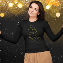 Resumen Sparkling Gold Christmas Tree T-Shirt