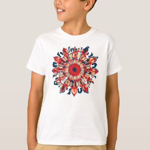 Camiseta Resumen SUN FLOWER - azul rojo + tu trasero.