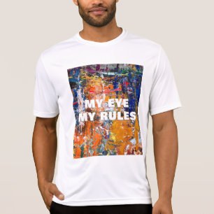 Camiseta Resumen vivo - Caos por pintura al petróleo en la