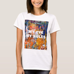 Camiseta Resumen vivo - Caos por pintura al petróleo en la