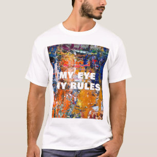 Camiseta Resumen vivo - Caos por pintura al petróleo en la