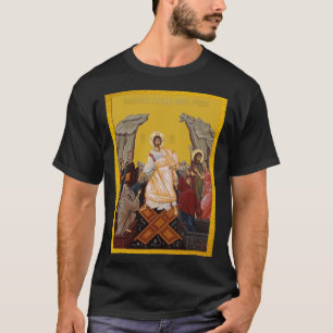 Camiseta Resurrección de Cristo icono ortodoxo serbio amigo