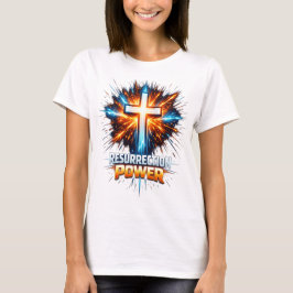 Camiseta Resurrection Power Christian Cross T-Shirt 
