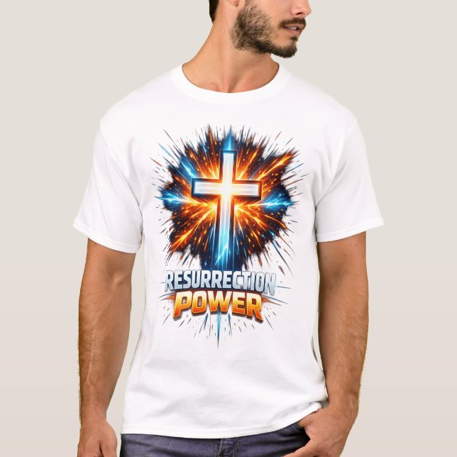 Camiseta Resurrection Power Christian Cross T-Shirt  (Anverso)
