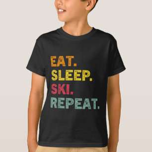 Camiseta Ret de esquí de repetición de esquí de vacaciones 