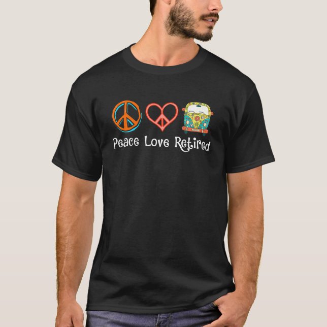 Camiseta Ret de regalo de retiro Hippie Guay por amor a la  (Anverso)
