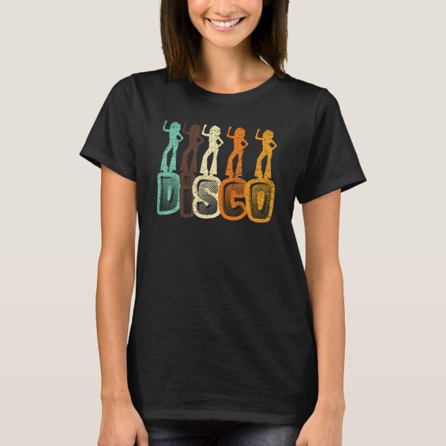 Camiseta Ret del bailarín bailarín bailarín musical disco d (Anverso)