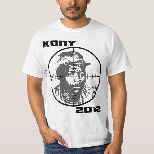 Camiseta Retículos 2012 de la blanco de Kony José Kony (Anverso)