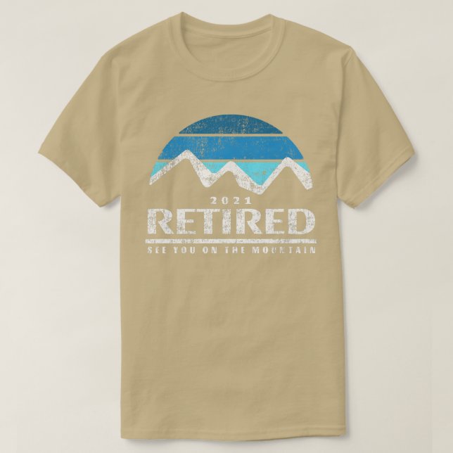Camiseta Retir cita de cita de esquí de montaña de nieve 20 (Diseño del anverso)