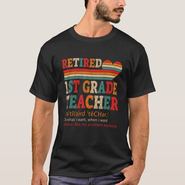 Camiseta Retir la definición de profesor de primer grado de (Anverso)