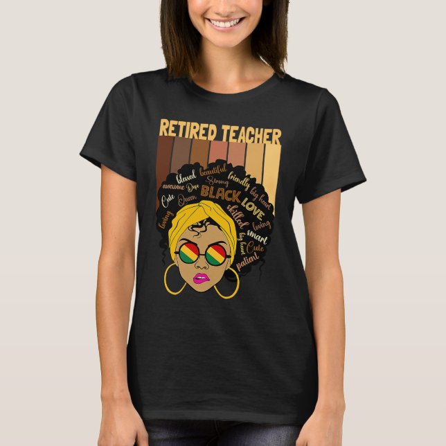 Camiseta Retir mes de historia negra de profesor afro intel (Anverso)