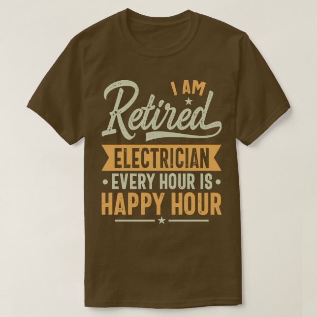 Camiseta Retirada de ideas de regalo de Electricista (Diseño del anverso)