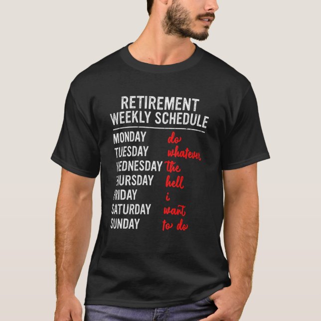 Camiseta Retirada de Retirada con Liquidación semanal (Anverso)
