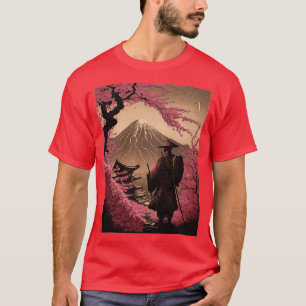 Camiseta Retirada de Samurai de arte japonés estilo vintage