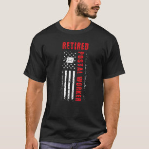 Camiseta Retirada de trabajador postal retirado bandera est
