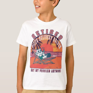 Camiseta Retirada Graciosa De Vintage Del Conductor De Entr