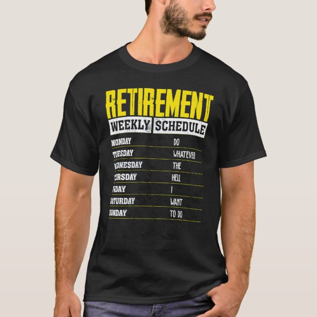 Camiseta Retirada presente Calendario de Jubilación Fiesta  (Anverso)