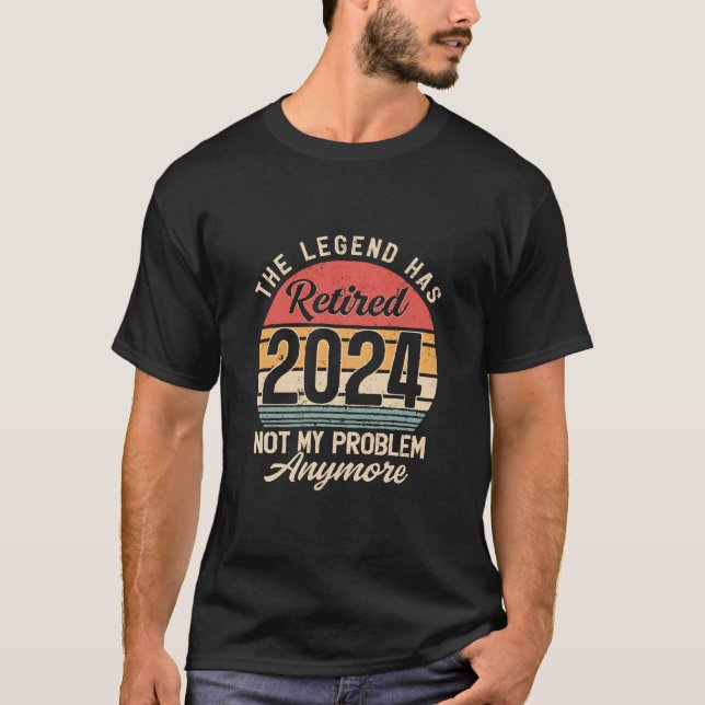 Camiseta Retirado 2024 Ya No Es Mi Problema (Anverso)
