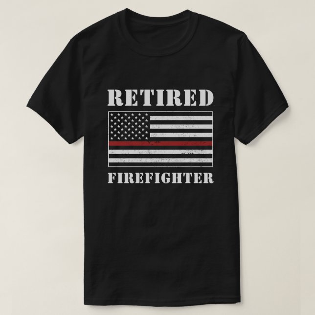 Camiseta Retirado de bomberos regalos de retiro delgados de (Diseño del anverso)