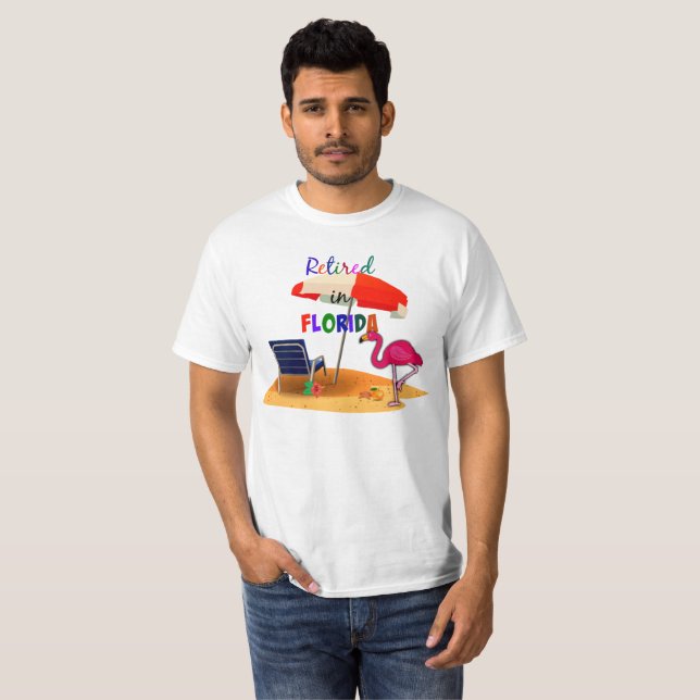 Camiseta Retirado en Florida, divertido al sol (Anverso completo)