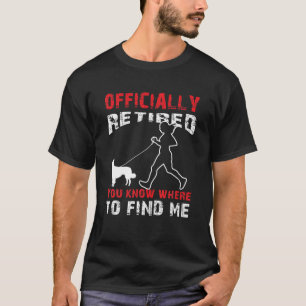 Camiseta Retirado Jogging Border Collie Dog Walker Jogger D