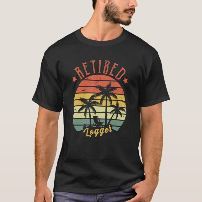 Camiseta Retirado Logger Retro Vintage Para Hombres Papá (Anverso)