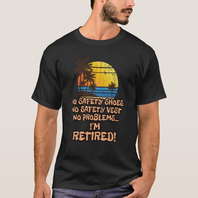 Camiseta Retirado para el trabajador de la construcción (Anverso)