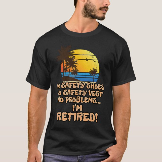 Camiseta Retirado para el trabajador de la construcción (Anverso)