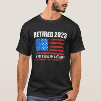 Camiseta Retirado problema de la bandera estadounidense de