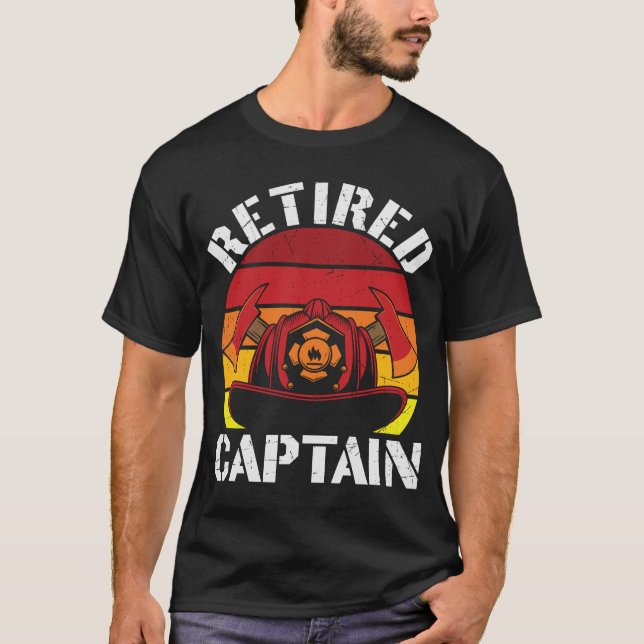 Camiseta Retired American Firefighter Captain (Anverso)