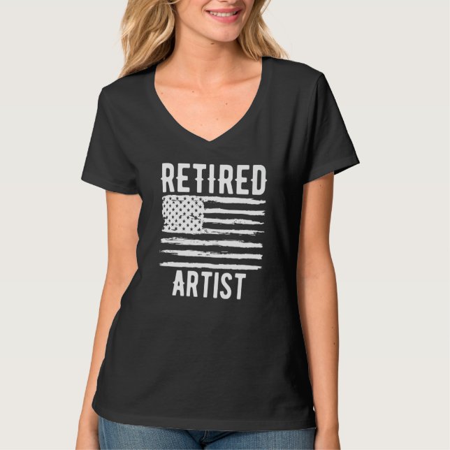 Camiseta Retired Artist Profession American Flag Premium (Anverso)