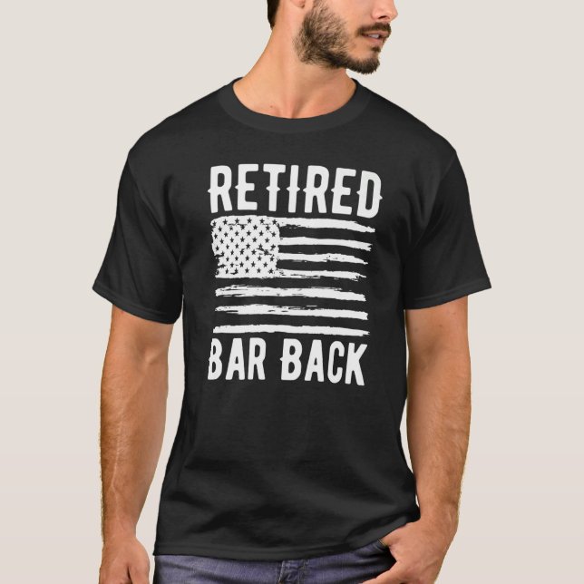Camiseta Retired Bar Back Profession American Flag Premium (Anverso)