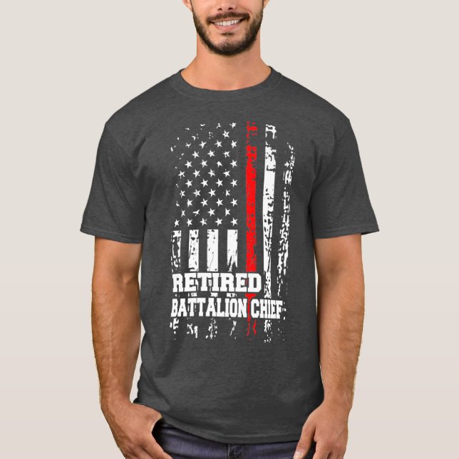 Camiseta Retired Battalion Chief  Firefighter Retirement (Anverso)