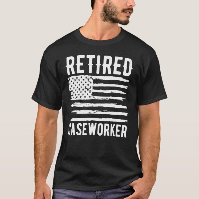 Camiseta Retired Case Manager Profession American Flag (Anverso)
