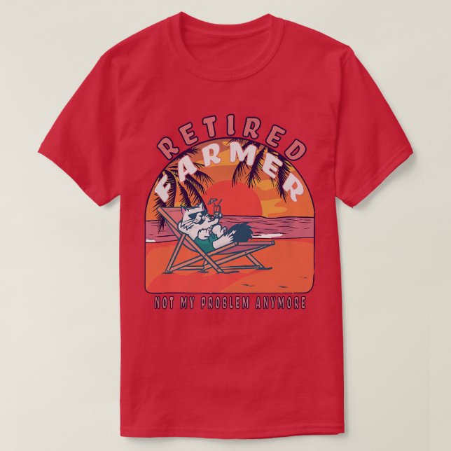 Camiseta Retired Farmer Funny Vintage Retirement  (Diseño del anverso)
