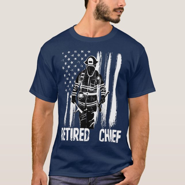 Camiseta Retired Fire Chief Firefighter   Fireman Gift (Anverso)