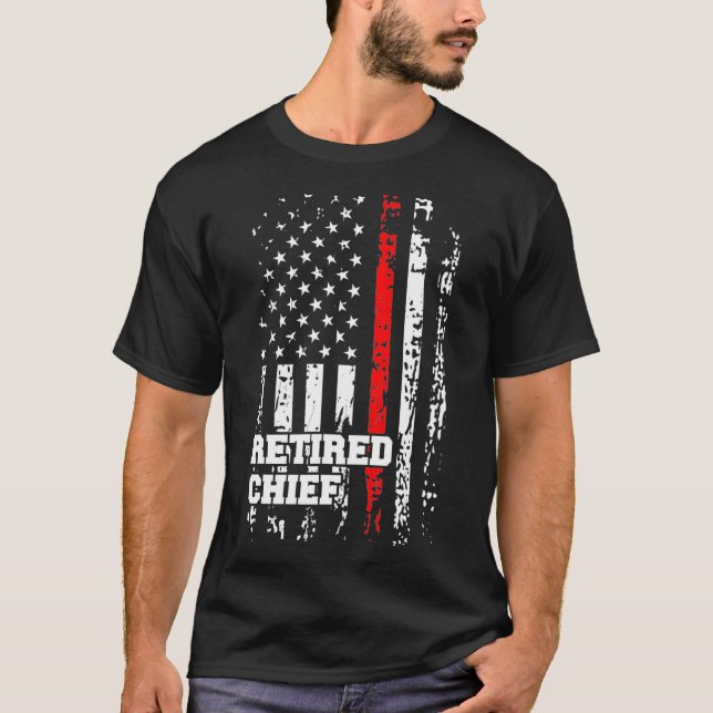 Camiseta Retired Fire Chief  Firefighter Rank Retirement (Anverso)