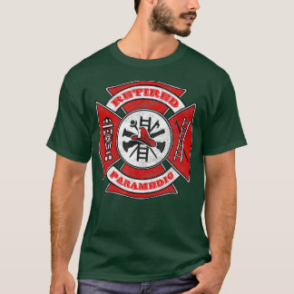 Camiseta Retired Fire Paramedic Firefighter Red Maltese