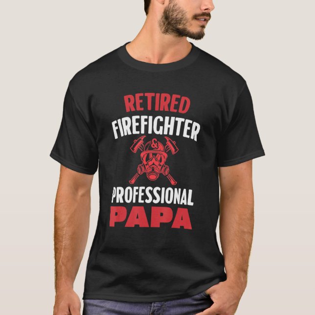 Camiseta Retired Firefighter Professional Papa (Anverso)