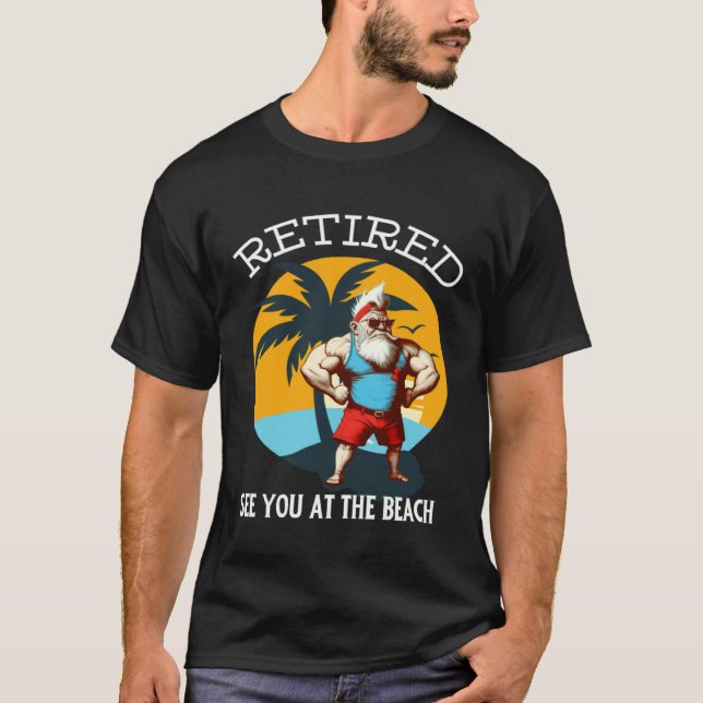 Camiseta Retired Gnome Retro Buff Gnome The Beach Dad Gnome (Anverso)