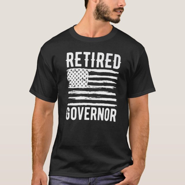 Camiseta Retired Governor Profession American Flag Premium (Anverso)