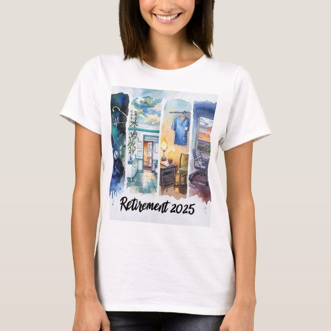 Camiseta Retired Nurse 2025 – Scrubs Off, Dine On! (Anverso)
