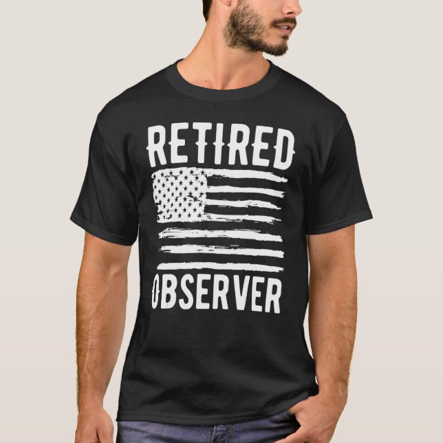 Camiseta Retired Observer Profession American Flag (Anverso)