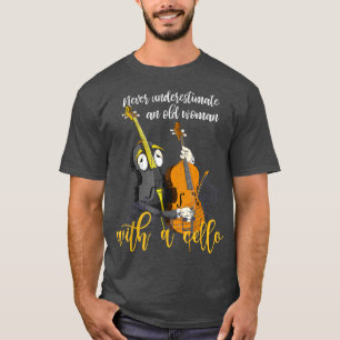 Camiseta Retired Old Women Orchestra Music Funny Cellist Ce