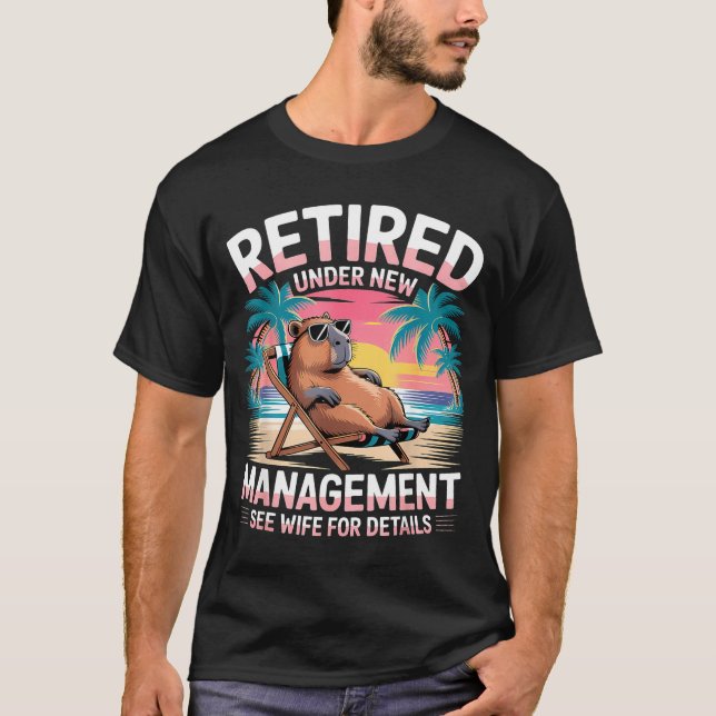 Camiseta Retired Under New Management See Wife Funny Retire (Anverso)