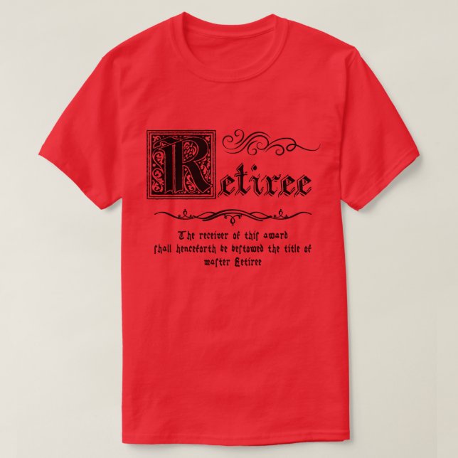 Camiseta Retiree maestro medieval (Diseño del anverso)