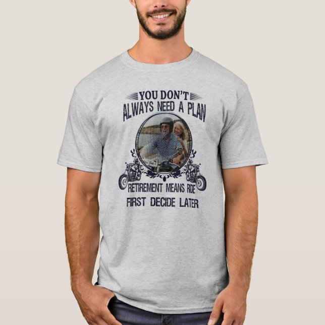 Camiseta Retirement Biker Dad Custom Picture (Anverso)
