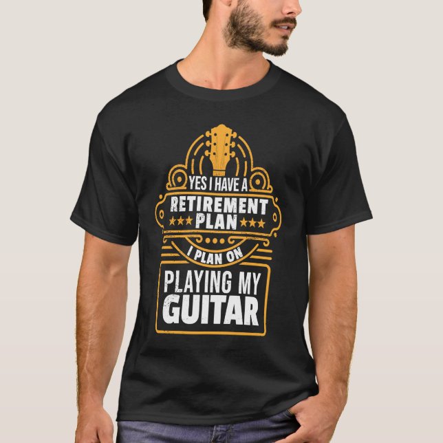 Camiseta Retirement Guitar Player Dad Guitarist Pensioner G (Anverso)