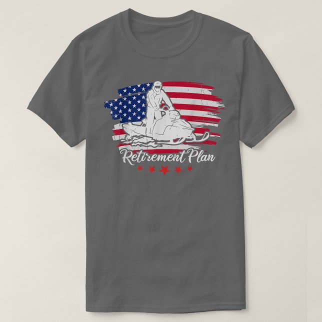 Camiseta Retirement Plan Snow Ski Winter Snowmobile For Men (Diseño del anverso)