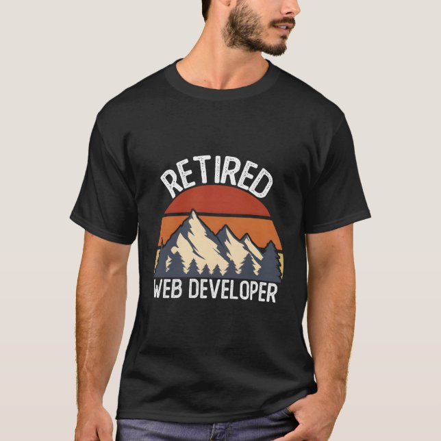 Camiseta Retires Para El Desarrollador Web Retirado 2023 (Anverso)